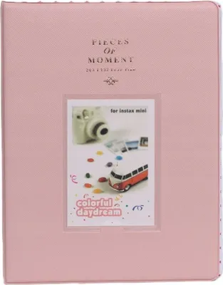 Productafbeelding van Fotoalbum met 128 vakjes, geschikt voor Fujifilm INSTAX Mini 9, 12, 40, 11, 9, 8, EVO, LiPlay, Link / Roze