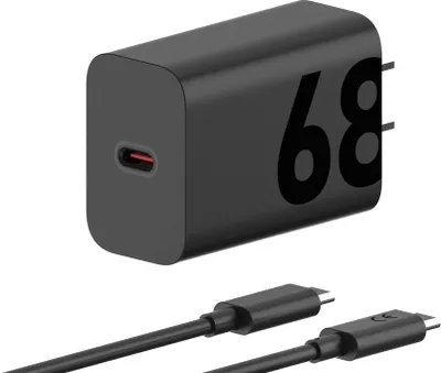 Zdjęcie produktu dla Motorola TurboPower 68W Wall Charger, 1m C-C cable, Black