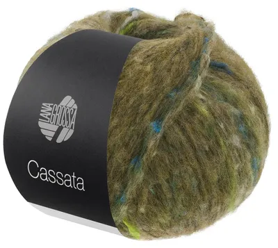 Produktbild von Lana Grossa - Cassata 0018 oliv weißgrün maigrün hellgrau graublau