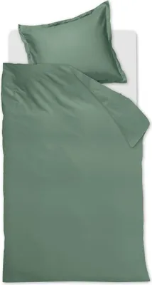 Produktbild von Ambiante Mako-Satin-Bettwäsche-Garnitur Satin Uni Farbe Green Größe 135x200+80x80