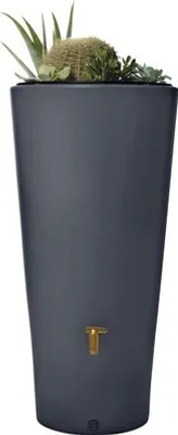 Produktbild von 4rain VASO 2in1 Regenspeicher 220 L, graphite grey mit integrierter Pflanzschale; 295640