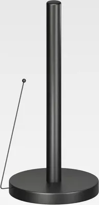 Produktbild von Küchenrollenhalter Stehend - Papierrollenhalter mit Anti-Roll Arm - Stabiler Küchenrollenständer ohne Bohren - Küchenpapierhalter Modern für Standardrollen (Schwarz)