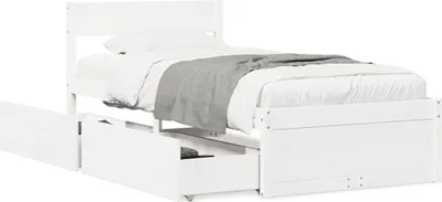 Obrázek produktu pro vidaXL Postel z masivu bez matrace bílá 100x200 cm borovice
