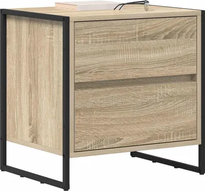 Zdjęcie produktu dla vidaXL Stolik nocny Sonoma 50 x 39,5 x 50 cm materiał drewnopochodny