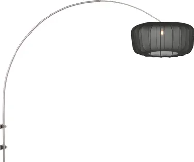 Obrázok produktu pre Steinhauer - nástenná lampa - Sparkled Light - oceľ čierna - kov textil - čítacia lampa - E27 - 4403ST