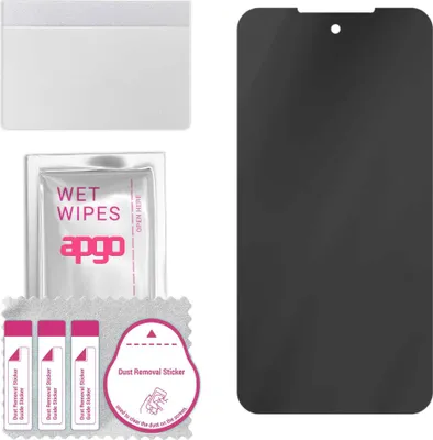 Produktbild von apgo Hybrid Privacy Schutzglas, Matt, kompatibel mit CAT S75, Anti-Spy, toller Ersatz für Hartglas, kratzfester Displayschutzglas, Displayschutz, Full Glue