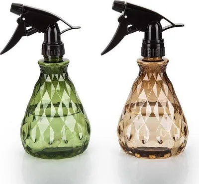 Produktbild von 2 Stück Sprühflaschen - 500 ml/17 oz leere Sprühflaschen - recycelbarer Kunststoff - einstellbarer Nebelsprayer Sprühflaschen - mit Verschluss - für Reinigungsmittel, Gartenarbeit, Pflanzen.