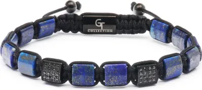 Immagine prodotto di GT Collection | Bracciale piatto da uomo con pietre energetiche, con cordino regolabile e confezione regalo