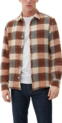 Produktbild von 28506 S. Oliver, , Herren langarm Hemd, Twill , braun kariert, L