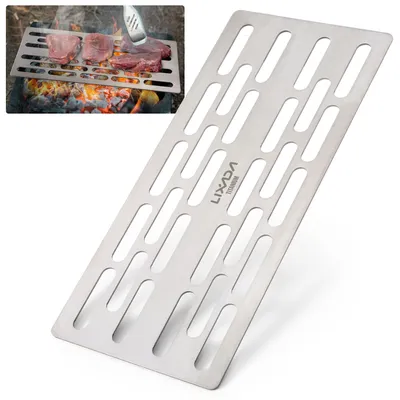Zdjęcie produktu dla Lixada Titanium Barbecue Grill – lekka, przenośna płyta do grillowania na kemping, na świeżym powietrzu, na wędrówki, do plecaka, na piknik, do ogrodu