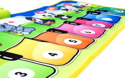 Produktbild von Malplay Musik-Spielmatte Klaviermatte Tanzmatte Keyboard mit 8 Instrumente und 10 Klaviertasten Lernspielzeug für Jungen Mädchen