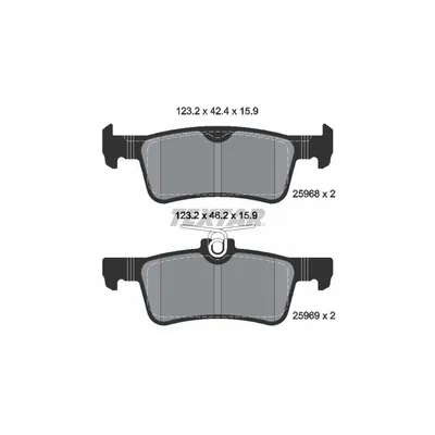 Produktbild von Textar Bremsbeläge hinten für Peugeot 308 II + Kombi