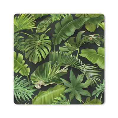 Produktbild von MuchoWow® Mauspad Mousepad Muster - Tropisch - Blätter - Jungen - Mädchen - Kinder - Kind 30x30 cm - Mousepads - Maus Mat - Pad - Mausunterlage - Gaming