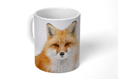 Produktbild von KitchenYeah® Tasse Kaffeetasse Kaffeebecher 350 ml Fuchs - Schnee - Winter Teetasse - Fototasse - Becher - Keramikbecher - Teebecher - Kaffeetasse - Bürotasse