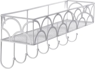 Produktbild von Garderobenregal "LUCY" | antik-weiß, mit Ablage | Wandgarderobe