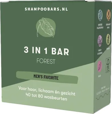 Produktbild von ShampooBars 3-In-1 Bar Forest 60gr