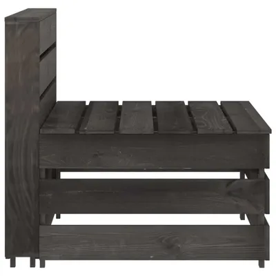 Produktbild von "im Sonderangebot" Garten-Mittelsofa - CLORIS - Balkonmöbel - Gartenmöbel Set - aus Paletten Grau Kiefernholz Imprägniert - 60x70x66 cm DEMöbel 6780663