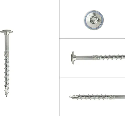 Produktbild von Tellerkopfschrauben Verzinkt 6 x 70 mm Torx 30 - Schachtel 100 Stück