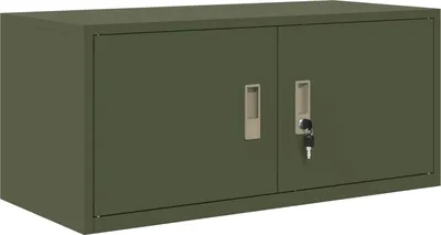 Produktbild von vidaXL Aufbewahrungsschrank Olive Grün 90 x 40 x 40 cm Stahl
