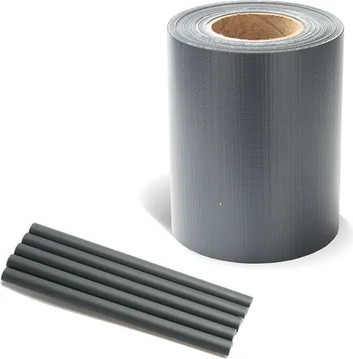 Produktbild von Hengda Sichtschutzstreifen PVC Doppelstabmatten Zaun Windschutz 2 Rollen á 50m x 19cm Anthrazit