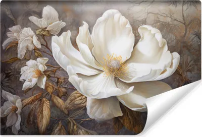 Produktbild von Muralo Selbstklebende Fototapete BLUMEN Blätter Abstraktion für Wohnzimmer Br. 135cm x Hö. 90cm