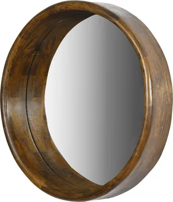 Produktbild von Wandspiegel Demy Ø80cm - Dunkelbraun
