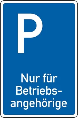 Produktbild von Schild I Parkplatzschild Nur für Betriebsangehörige, Aluminium RA0, reflektie...