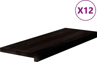 Zdjęcie produktu dla vidaXL Stopnie schodowe 12 szt. Ciemny brąz 70x25x2 cm lite drewno dębowe