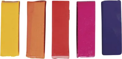 Produktbild von Rayher Farbpigmente 5 Stück, Kerzenwachs färben, gelb, orange, pink, rot