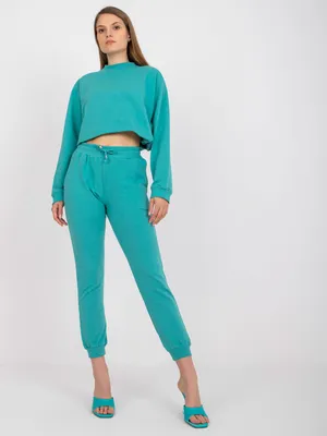 Produktbild von Basic Feel Good Wohlfühlen Jogginghose für Damen Kamb türkis MIT