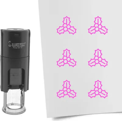 Produktbild von CombiCraft Selbstfärbender Stempel 'Mistelzweig' in der Farbe Pink, Ø10mm