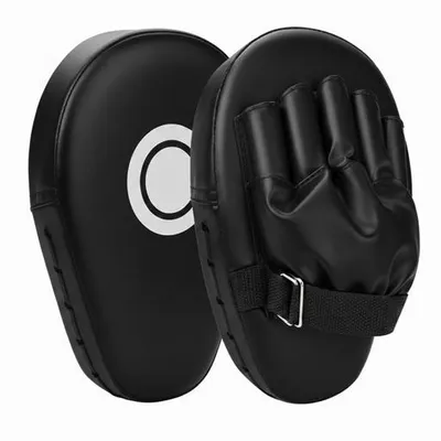 Produktbild von alpas Boxpratze Schwarz (1 Paar) - Professionelle Schlagpolster Boxpratzen Schlagkissen Pads Pratzen - Kampfsport - Boxen, Kickboxen, MMA