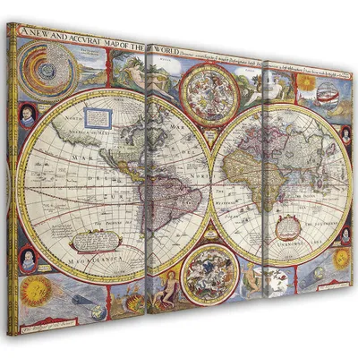 Produktbild von Triptychon auf leinwand abstraktionen - grau 60x40 cm Feeby grau wandbild bereit zum aufhängen