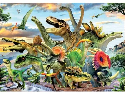 Image de Puzzle le monde des dinosaures 500 pieces - collection animaux prehistoriques - educa - 17961