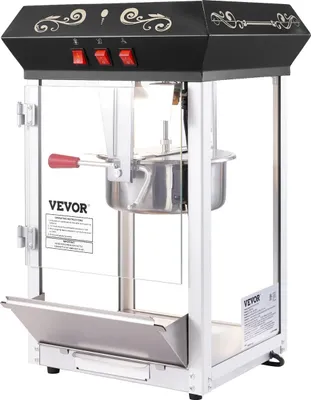 Obrázek produktu pro Stolní stroj na popcorn Popcorn Popper 850 W, 8 oz, 48 šálků, černý