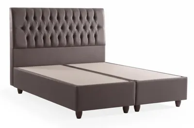 Produktbild von Bett mit Matratze Moderner Stil Grau Bett mit Stauraum Weiches Bett