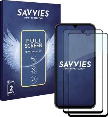 Produktbild von 2x Savvies Xtreme Glass 2.5D Full Cover Schutzglas für Samsung Galaxy A34 5G Full Screen (schwarz)