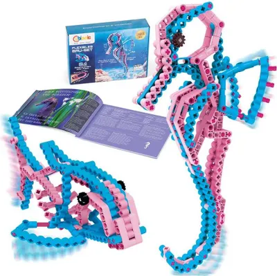 Produktbild von cbionic Flexibles Klemmbaustein-System - 2-in-1 Seepferdchen oder Fisch - Bewegungen der Natur erforschen & entdecken