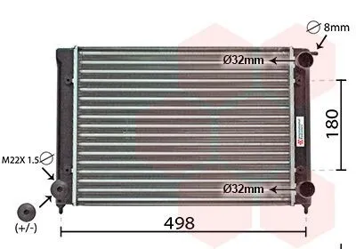 Produktbild von Van Wezel Wasserkühler für VW Golf Jetta I II Scirocco 1,5 - 1,8