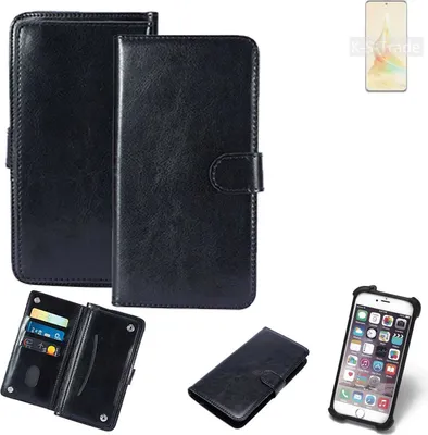 Produktbild von K-S-Trade 360° Hülle kompatibel mit Oppo Reno8 T 5G schwarz Kunstleder Case BookCase WalletCase Kunstlederederhülle Handyhülle, Rundumschutz