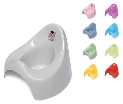 Produktbild von Lorelli Töpfchen aus unbedenklichem Kunststoff, Spritzschutz, leicht zu reinigen hellgrau
