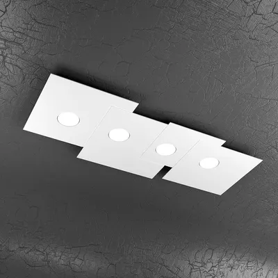 Zdjęcie produktu dla Lampa sufitowa prostokątna Toplight 4-punktowa Plate z oprawką GX53, struktura antracytowa, nowoczesny design 86x37x3cm