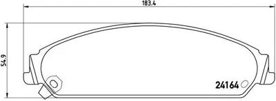 Produktbild von Brembo Bremsbelagsatz, Scheibenbremse Vorderachse P 11 017