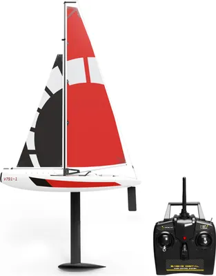 Produktbild von Ferngesteuertes Segelboot, 2,4 GHz 2-Kanal Wettkampffernsteuerung 650 mm Segelboot RTR fuer Anfaenger, Erwachsene