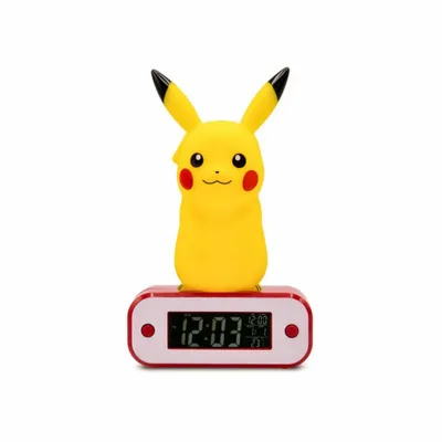 Image de Réveil Pikachu avec lumière 18 cm – Pokémon Officiel