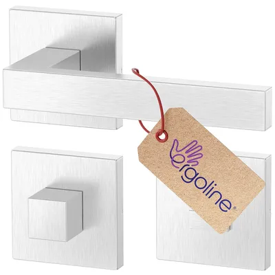 Produktbild von Edelstahl Eckig Türgriff CUBE NEO für Badtüren WC Türbeschlag; Türklinke