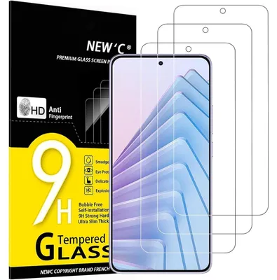 Productafbeelding van 3x beschermfolie voor het scherm van de Xiaomi Redmi Note 14 5G/4G (6,67 inch), gehard glas, krasbestendig, 9H hardheid, helder HD