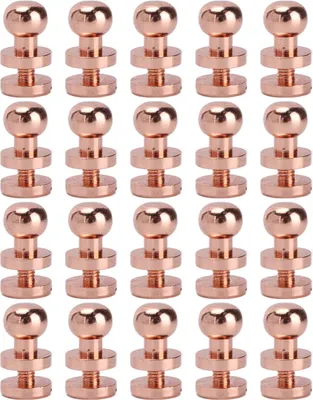 Obrázok produktu pre 20Set Mosadzné nity Antioxidation Rose Gold Batožina Hardware Príslušenstvo pre kabelky kabelky TopánkyLst8x7mm