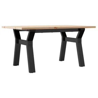 Obrázok produktu pre vidaXL Konferenčný stolík v Y-ráme 80x50x40cm z borovicového masívu a ocele