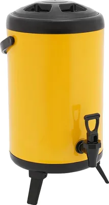 Image de Distributeur de boissons, conception isolée, poignée ergonomique, jaune